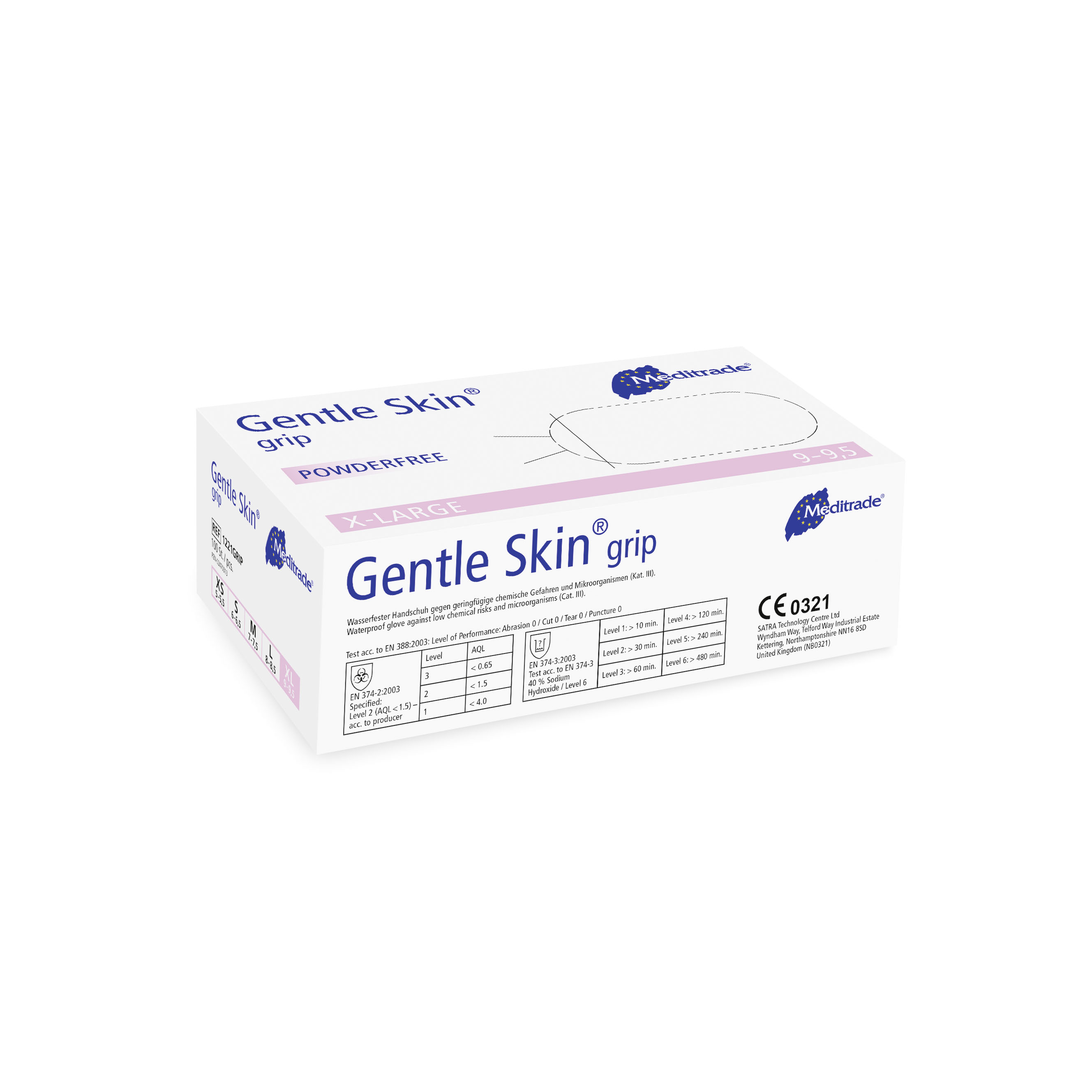 Meditrade Latexhandschuhe Gentle Skin® grip XS - XL 100 Stück/Box Meditrade Latexhandschuhe Gentle Skin® grip XS - XL 100 Stück/Box