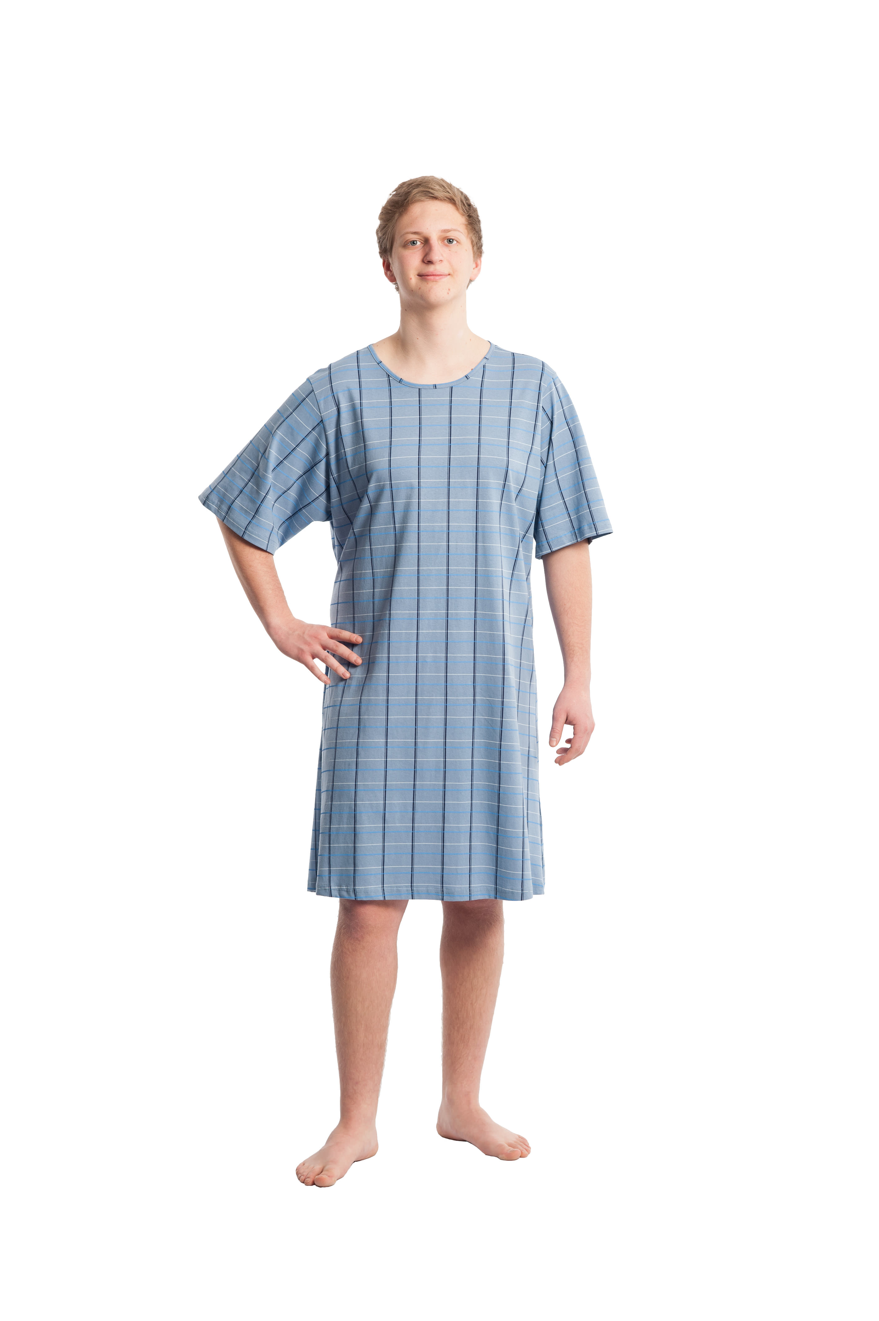 Suprima Pflegehemd Herren 1/2 Arm Größe M/L - XL/XXL Kariert 4079 Suprima Pflegehemd Herren 1/2 Arm Größe M/L - XL/XXL Kariert 4079