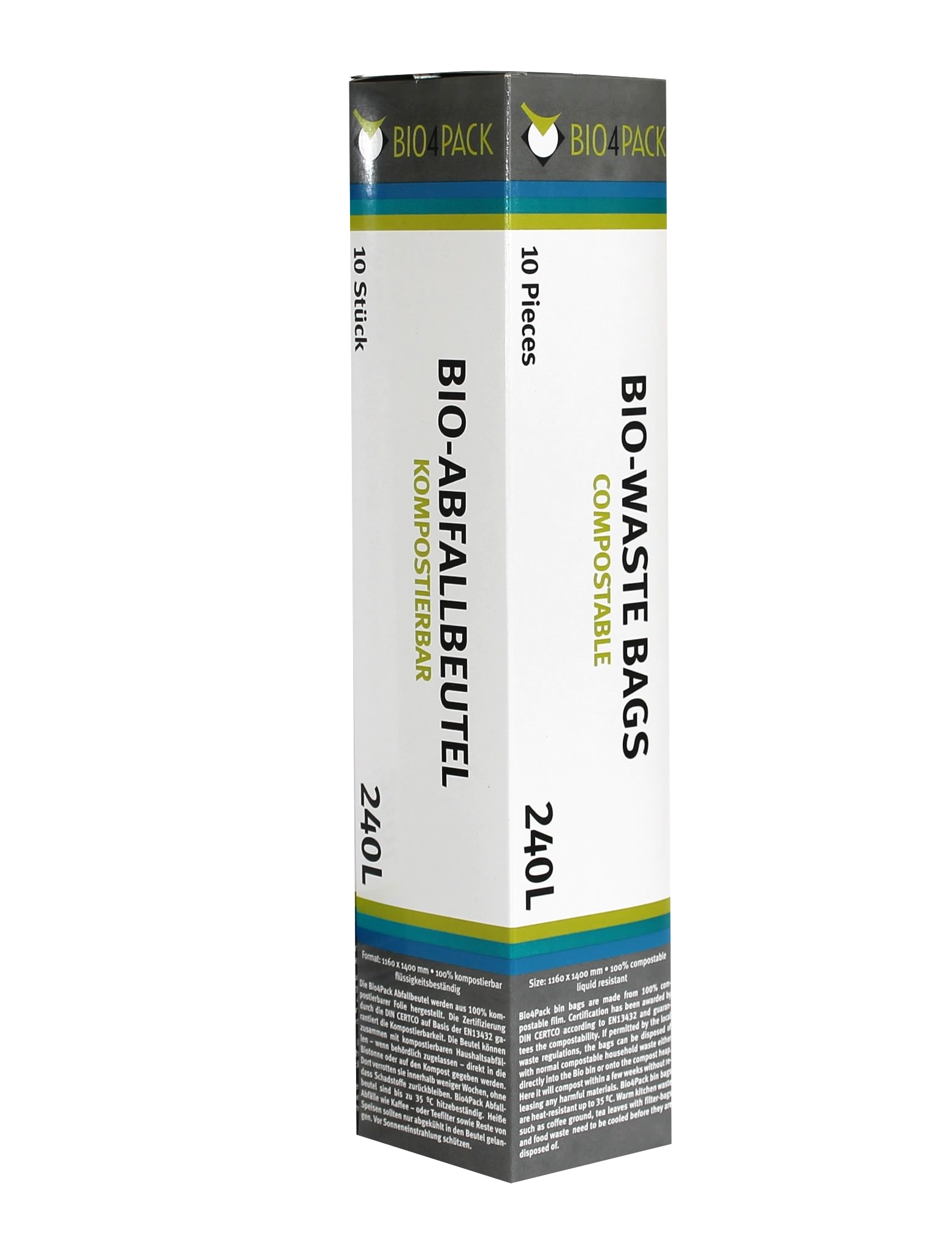 Bio Abfallbeutel | 240 Liter | 1160 x 1400 mm | 18 µ | 10 Stück/Faltschachtel Bio Abfallbeutel | 240 Liter | 1160 x 1400 mm | 18 µ | 10 Stück/Faltschachtel