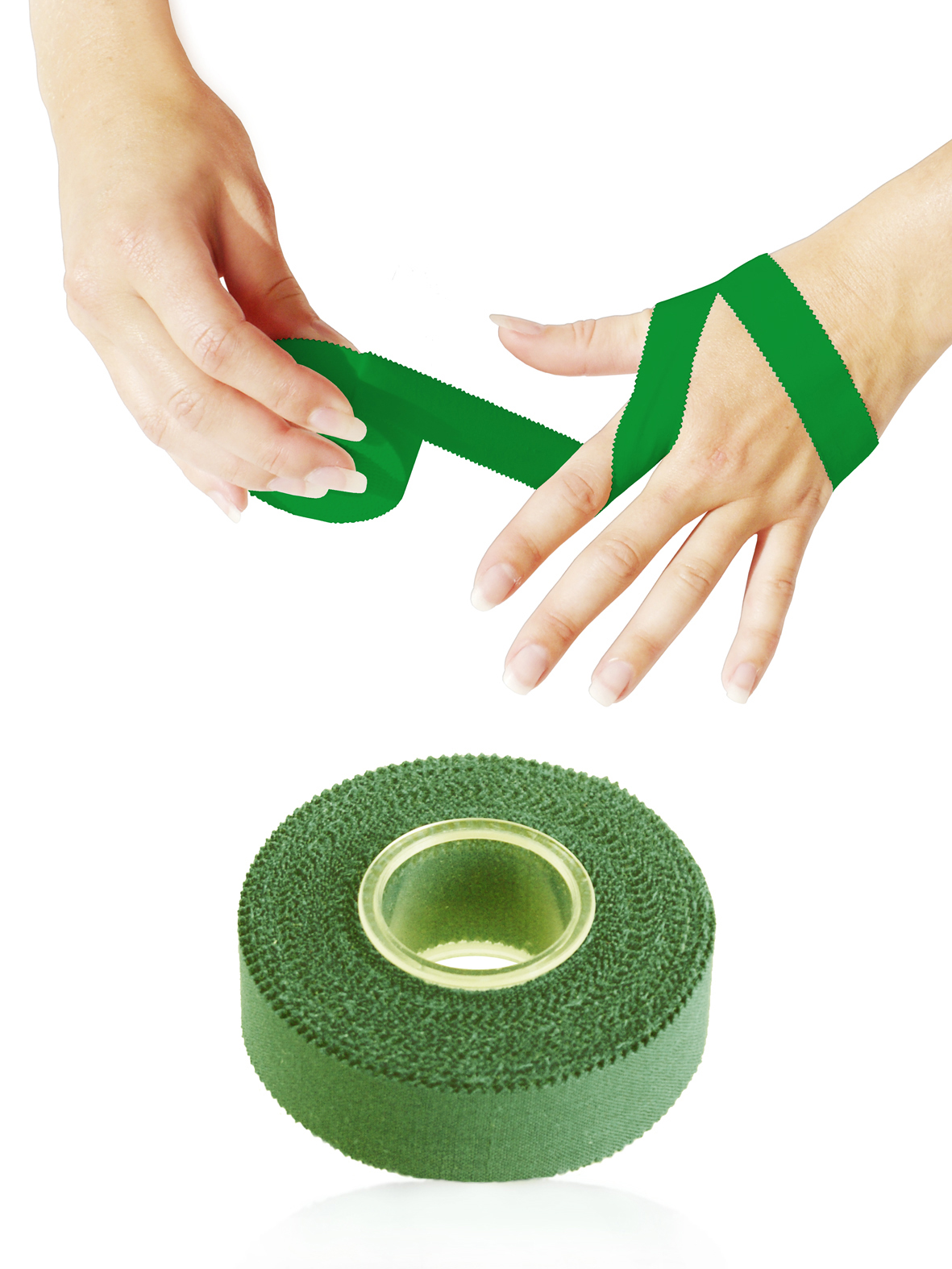 KK Sporttape 2,5 cm | Grün | Fingertape | 10 m Rolle