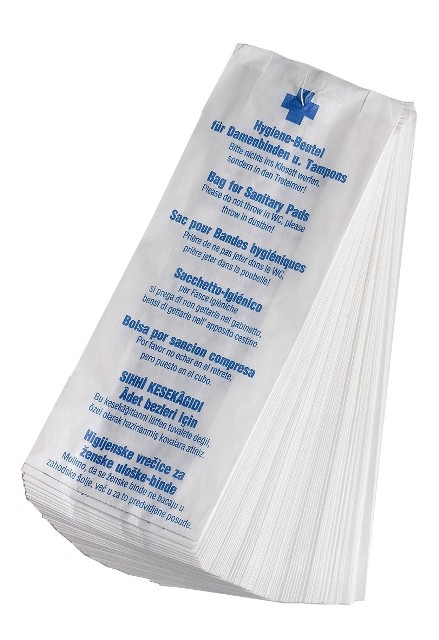 Hygienebeutel aus Papier | 100 Stück/Bündel Hygienebeutel aus Papier | 100 Stück/Bündel