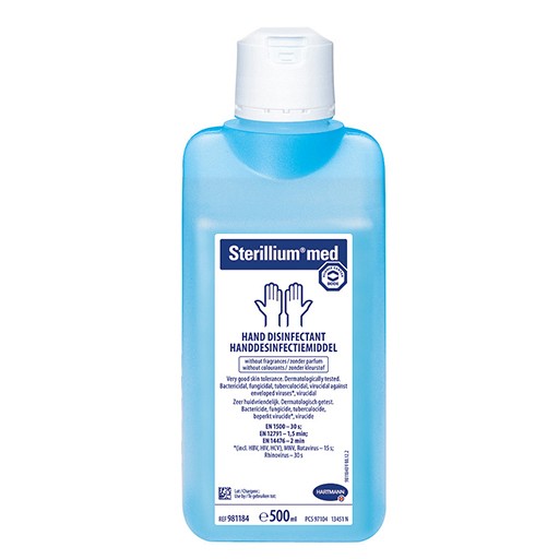 Sterillium® med alkoholisches Händedesinfektionsmittel 500 ml Flasche Sterillium® med alkoholisches Händedesinfektionsmittel 500 ml Flasche
