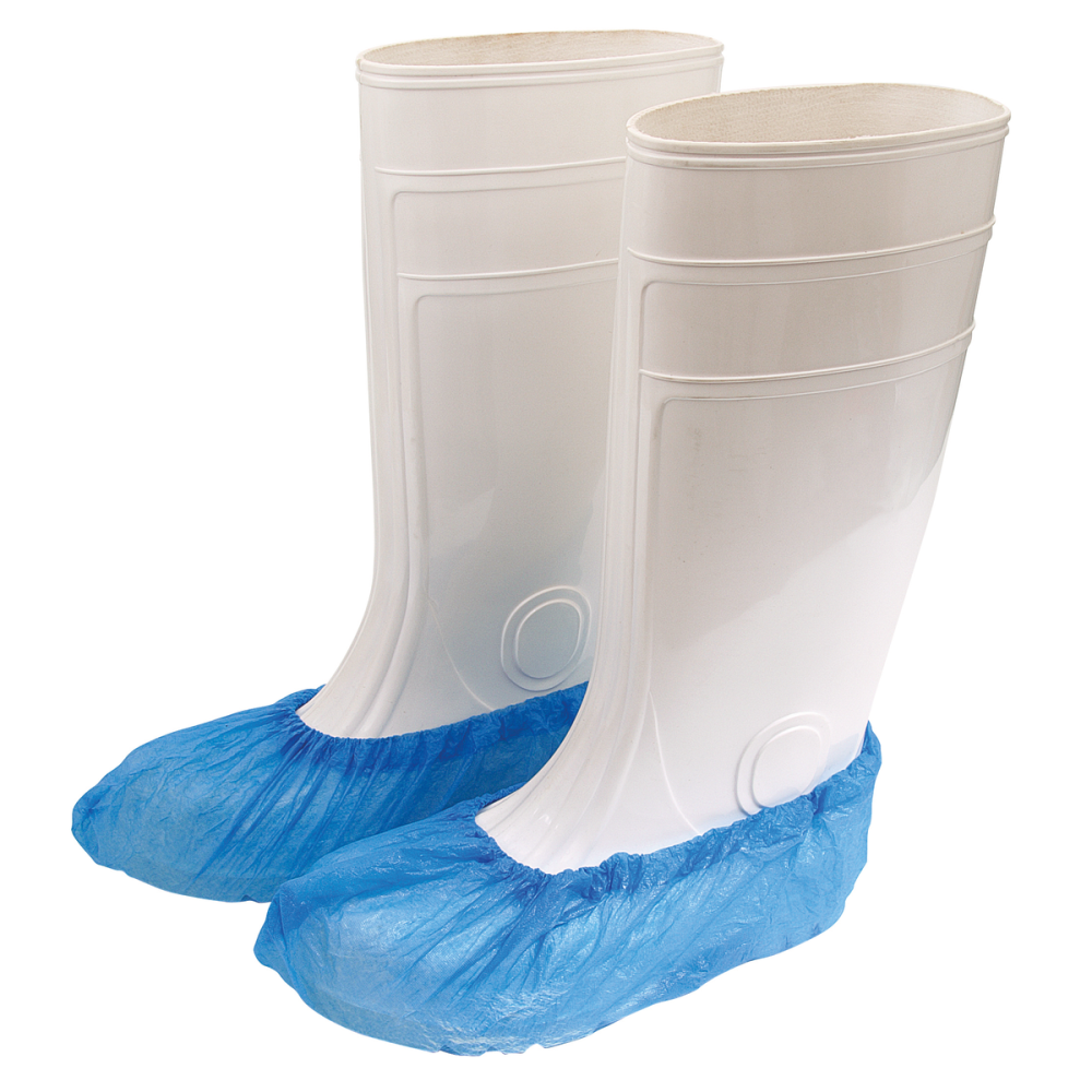 KK CPE-Überschuhe mit Gummizug | 20 μ | Blau | 2.000 Stück/Karton KK CPE-Überschuhe mit Gummizug | 20 μ | Blau | 2.000 Stück/Karton