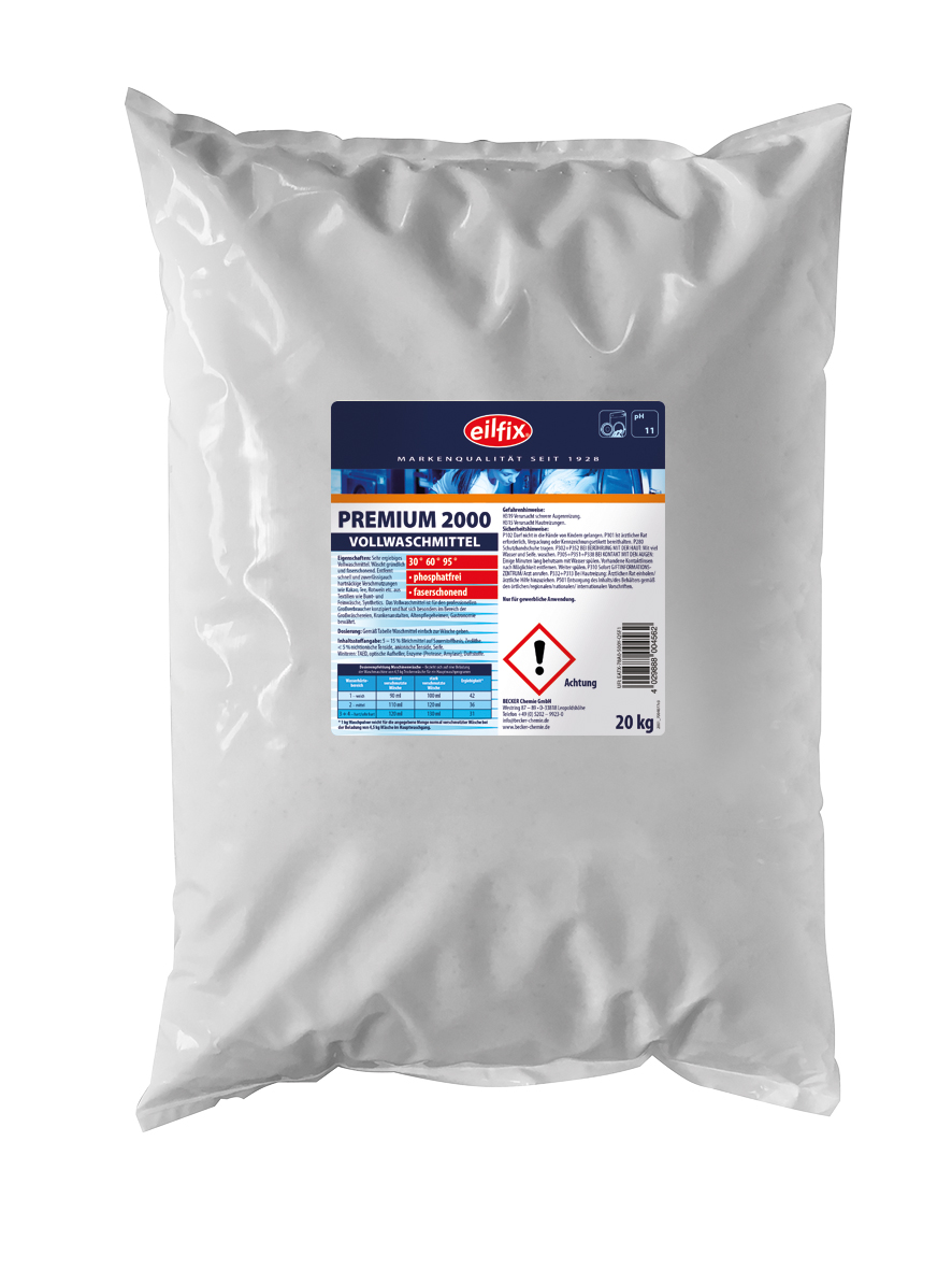 Eilfix® Premium 2000 | Vollwaschmittel | Pulver | 20 kg Sack