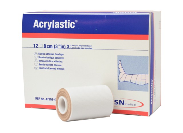 Acrylastic® | längselastische Klebebinde | 8 cm x 2,5 m | Rolle ohne Faltschachtel Acrylastic® | längselastische Klebebinde | 8 cm x 2,5 m | Rolle ohne Faltschachtel