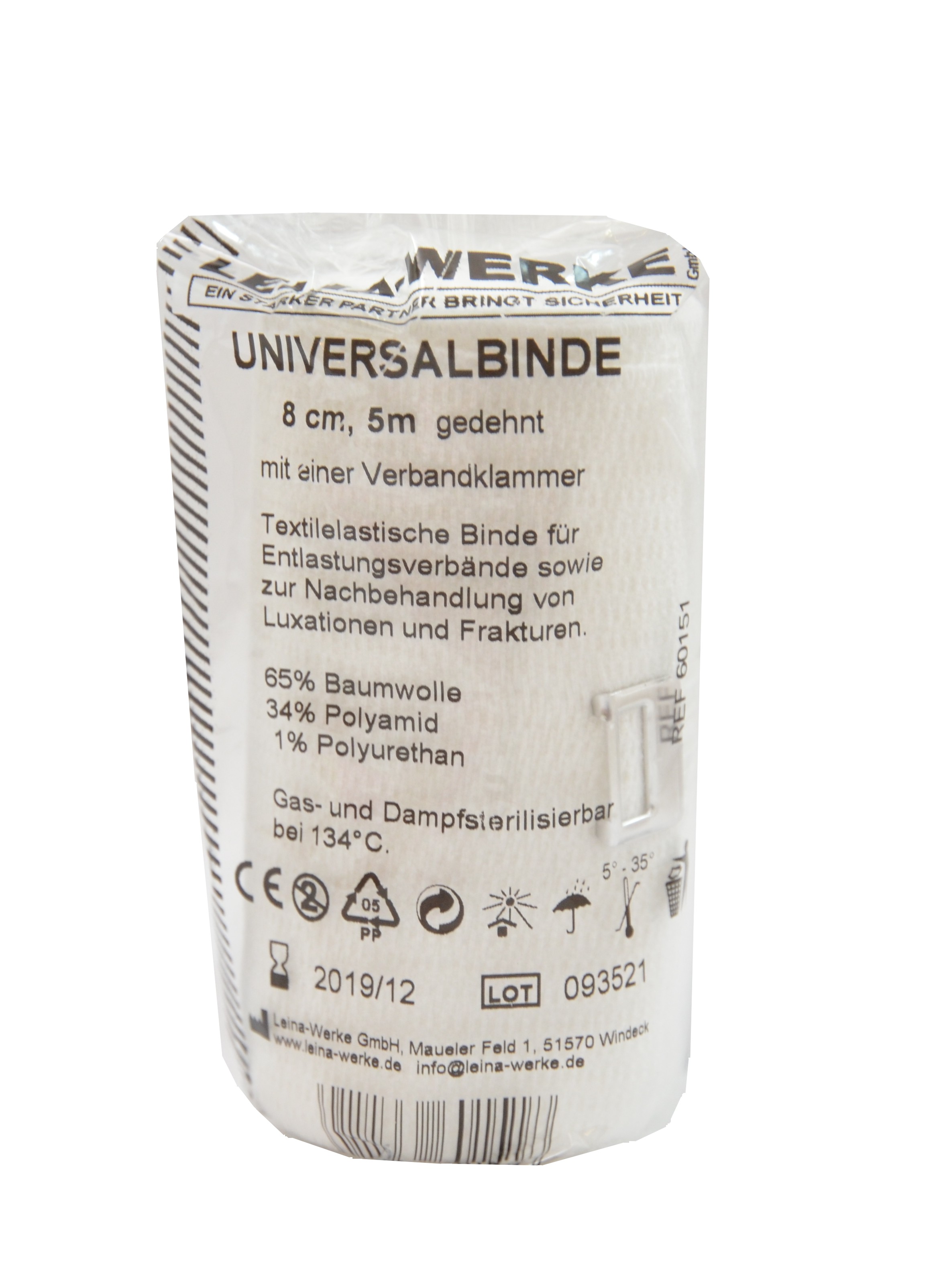 LEINALAST Universalbinde | 8 cm x 5 m | Naturweiß | Einzeln verpackt LEINALAST Universalbinde | 8 cm x 5 m | Naturweiß | Einzeln verpackt