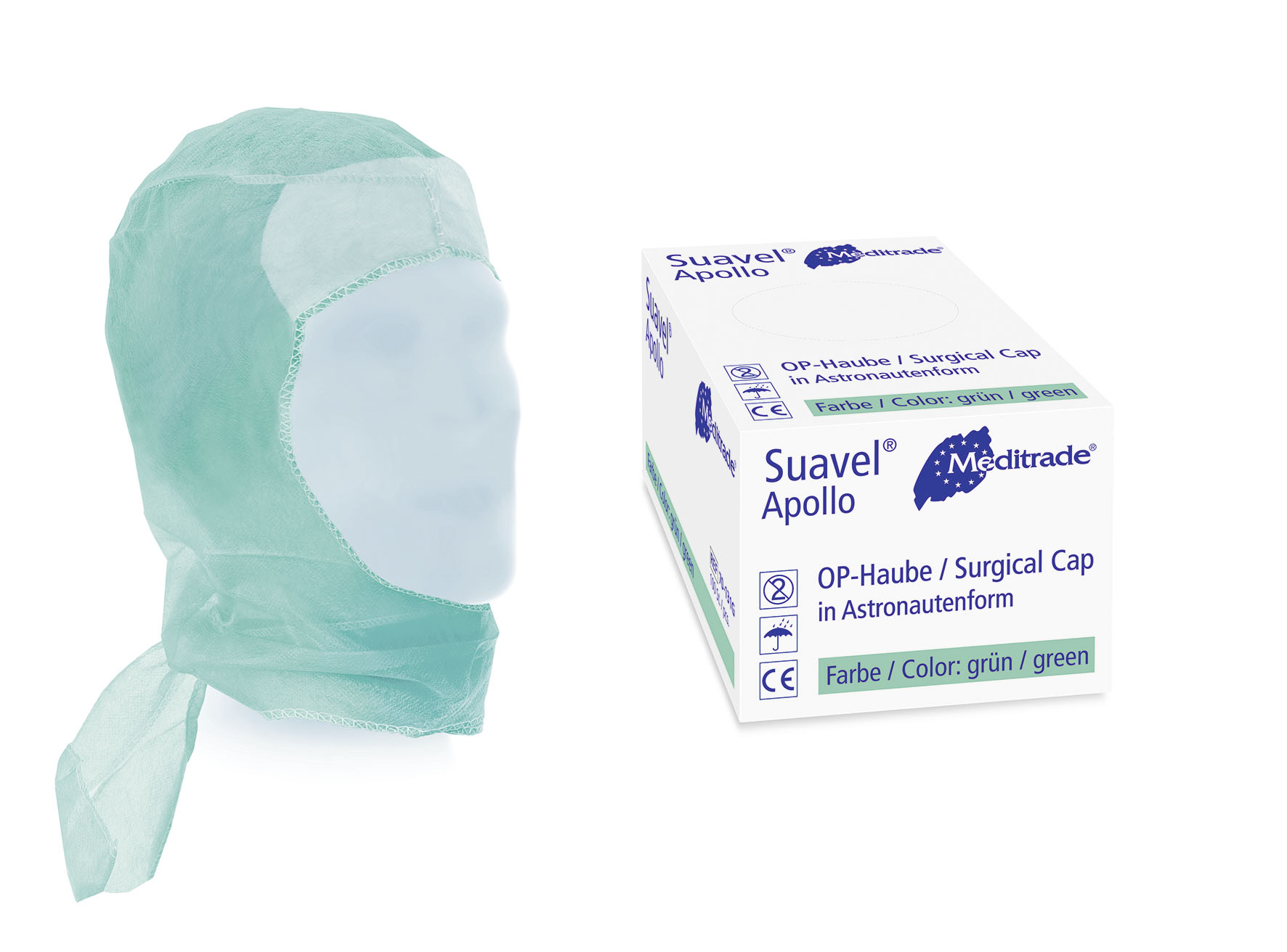 Suavel Apollo | OP-Astrohaube | Grün | 100 Stück/Packung Suavel Apollo | OP-Astrohaube | Grün | 100 Stück/Packung