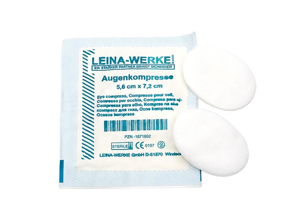 Augenkompresse | 5,6 cm x 7,2 cm | Steril | 1 Stück Augenkompresse | 5,6 cm x 7,2 cm | Steril | 1 Stück