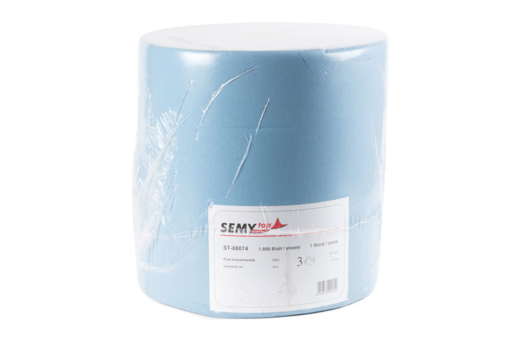 Industriepapierrolle | Blau | 3-lagig | 38 x 32 cm | 1 Rolle Industriepapierrolle | Blau | 3-lagig | 38 x 32 cm | 1 Rolle