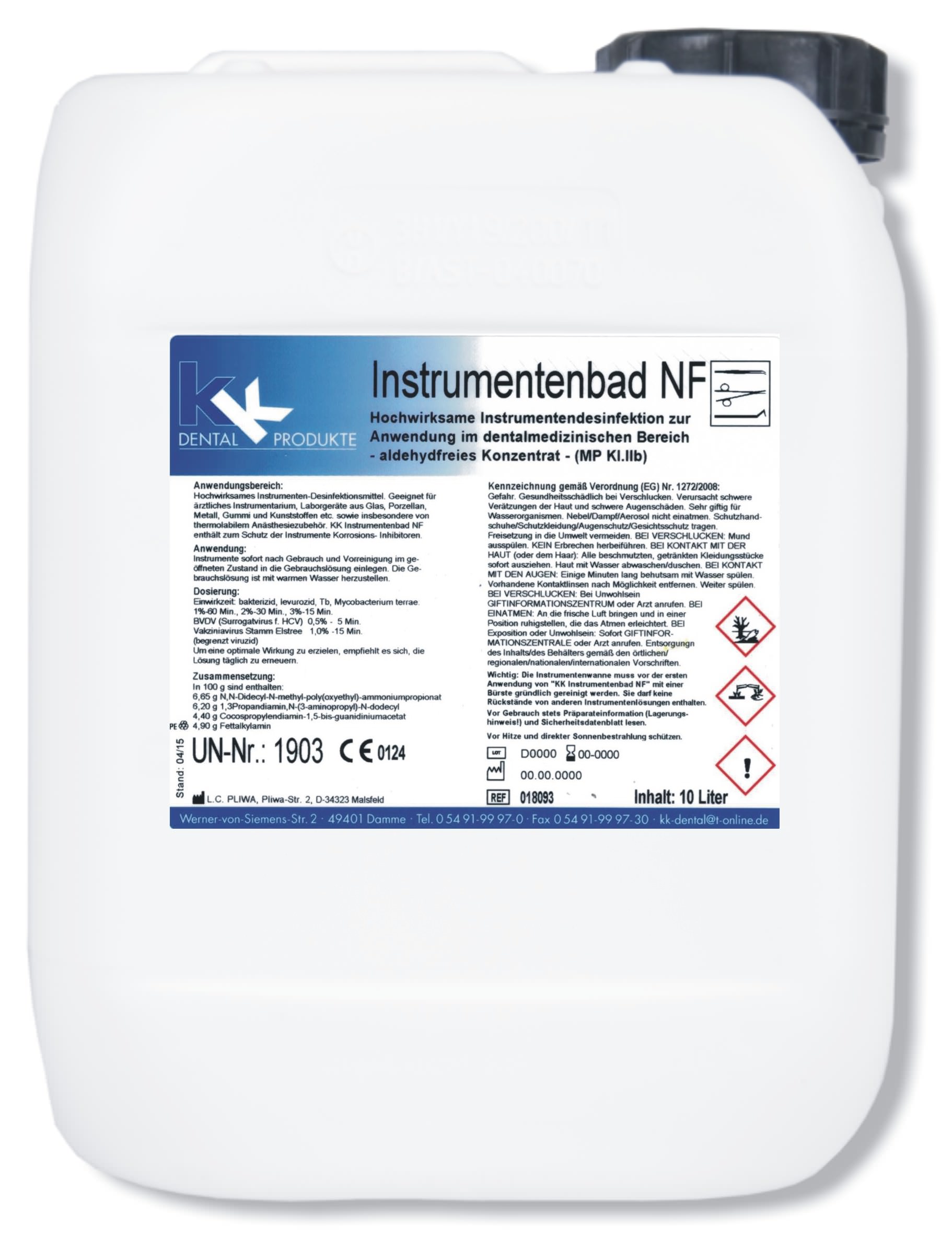 KK Instrumentenbad 10 Liter Konzentrat Desinfektion KK Instrumentenbad 10 Liter Konzentrat Desinfektion