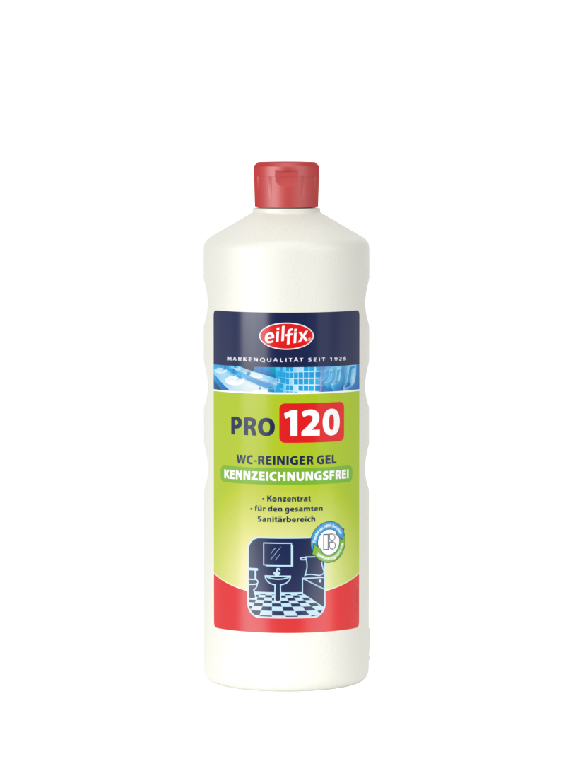 Eilfix® PRO 120 WC-Reiniger Gel | 1 Liter Flasche Eilfix® PRO 120 WC-Reiniger Gel | 1 Liter Flasche