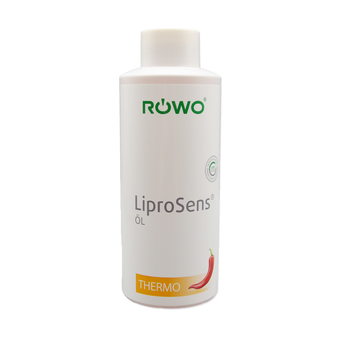 RÖWO® LiproSens® Öl | Thermo | Thermo-Massage-Öl | 1000 ml Flasche RÖWO® LiproSens® Öl | Thermo | Thermo-Massage-Öl | 1000 ml Flasche