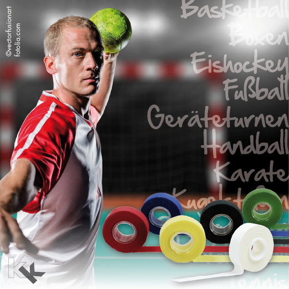 KK Sporttape 2 cm  | Fingertape | verschiedene Farben | 10 m Rolle