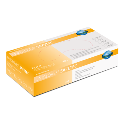 Unigloves SAFETEC Latexhandschuhe Weiß Größe XS-XL 100 Stück/Box Unigloves SAFETEC Latexhandschuhe Weiß Größe XS-XL 100 Stück/Box