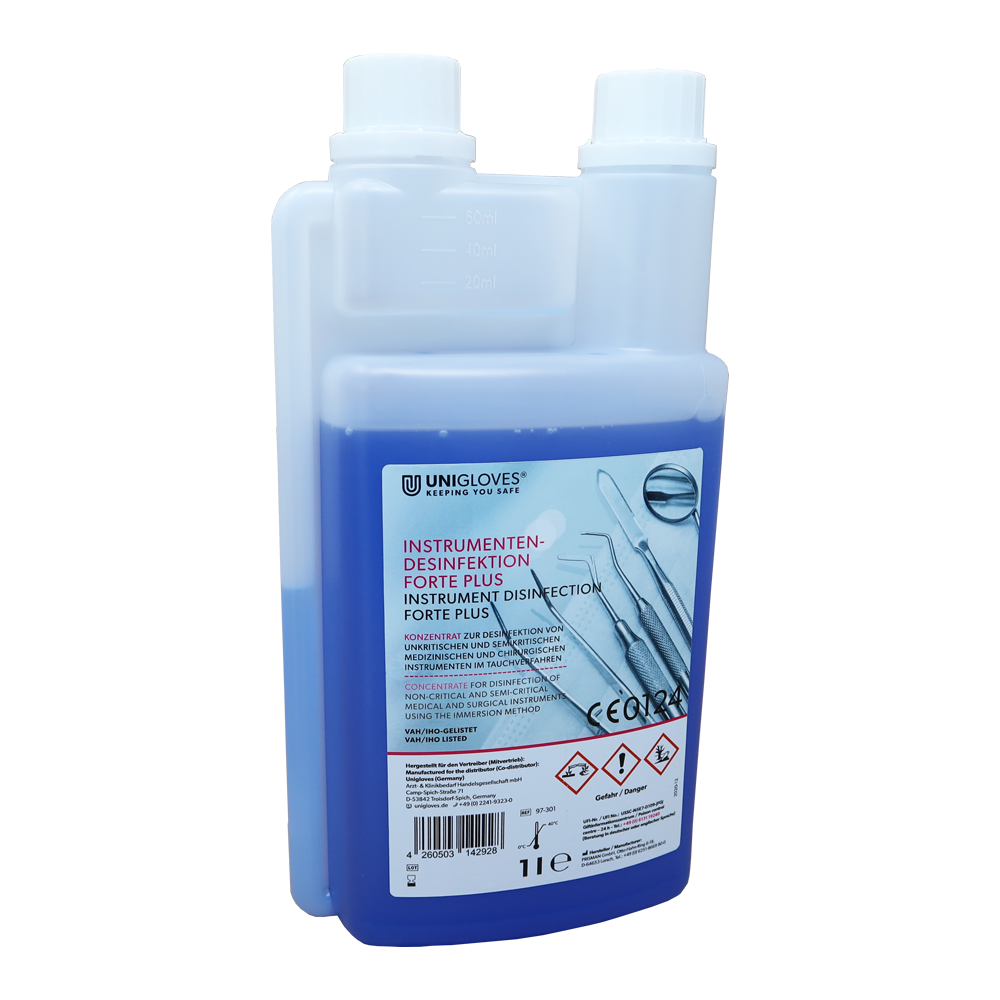 Unigloves Instrumentendesinfektion forte Plus | 1 Liter Flasche Unigloves Instrumentendesinfektion forte Plus | 1 Liter Flasche