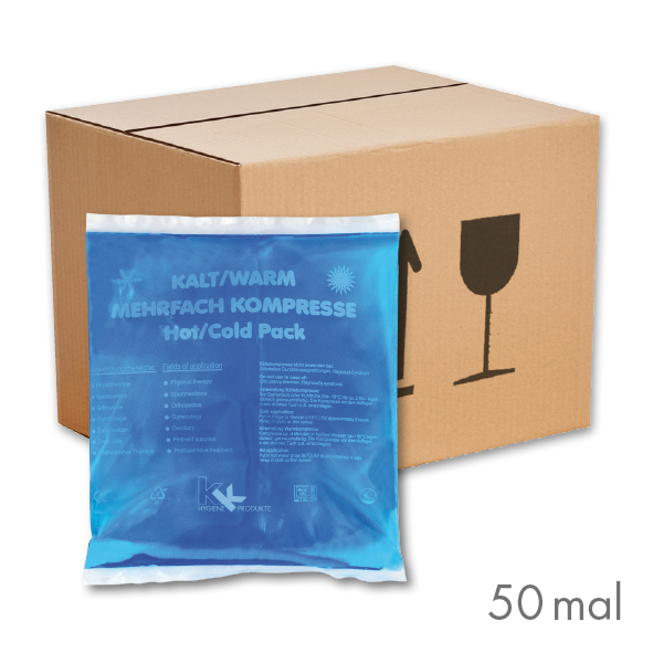 Kalt-Warm Kompressen | KK Hygiene Mehrfachkompresse | Größe: 13 x 14 cm | 50 Stück | Mikrowellengeeignet