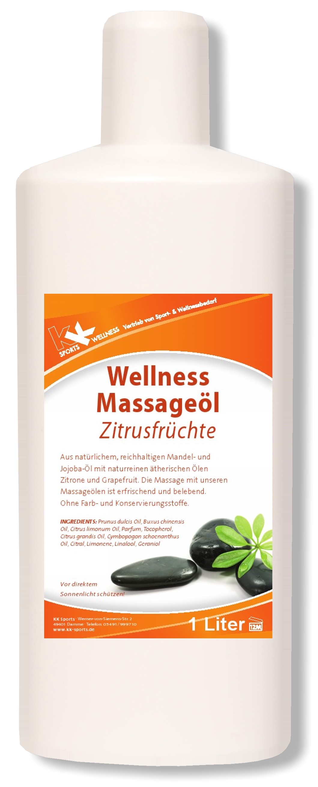 KK Wellness Massageöl Zitrusfrüchte 1 Liter Flasche KK Wellness Massageöl Zitrusfrüchte 1 Liter Flasche