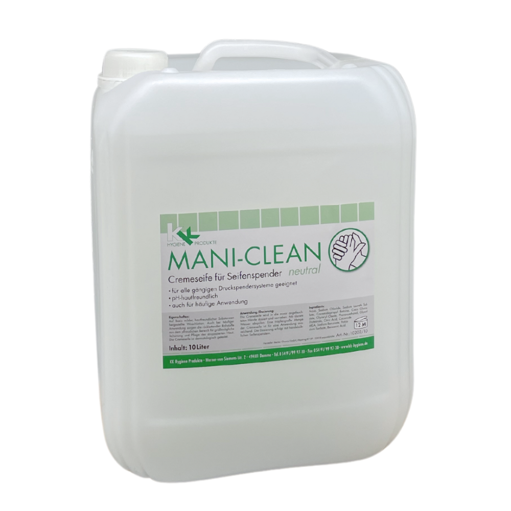 KK Mani-Clean neutral Seif | Cremeseife | 10 Liter Kanister KK Mani-Clean neutral Seif | Cremeseife | 10 Liter Kanister