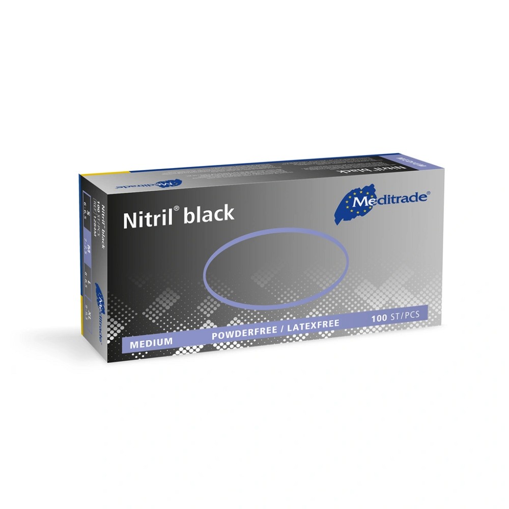 Meditrade Nitrilhandschuhe Nitril® black | S - XL | 100 Stück/Box