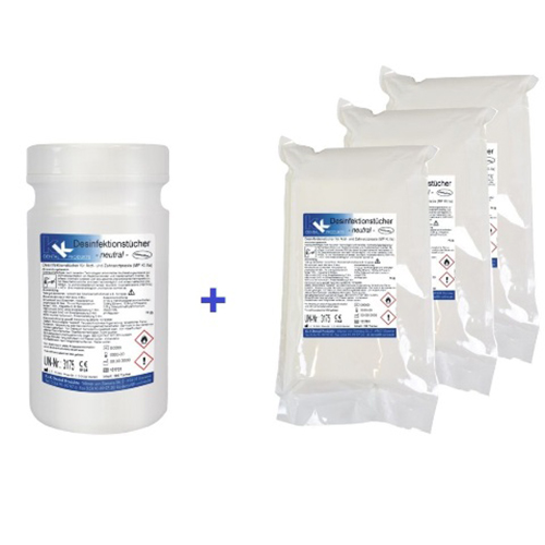 KK Desinfektionstücher JUMBO  Dose 200 St. + 3x Nfb. 200 St. 200 x 270 mm Duft Neutral KK Desinfektionstücher JUMBO  Dose 200 St. + 3x Nfb. 200 St. 200 x 270 mm Duft Neutral