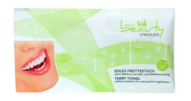 Oshibori Beauty Stressless Frotteetuch mit Aloe Vera Oshibori Beauty Stressless Frotteetuch mit Aloe Vera