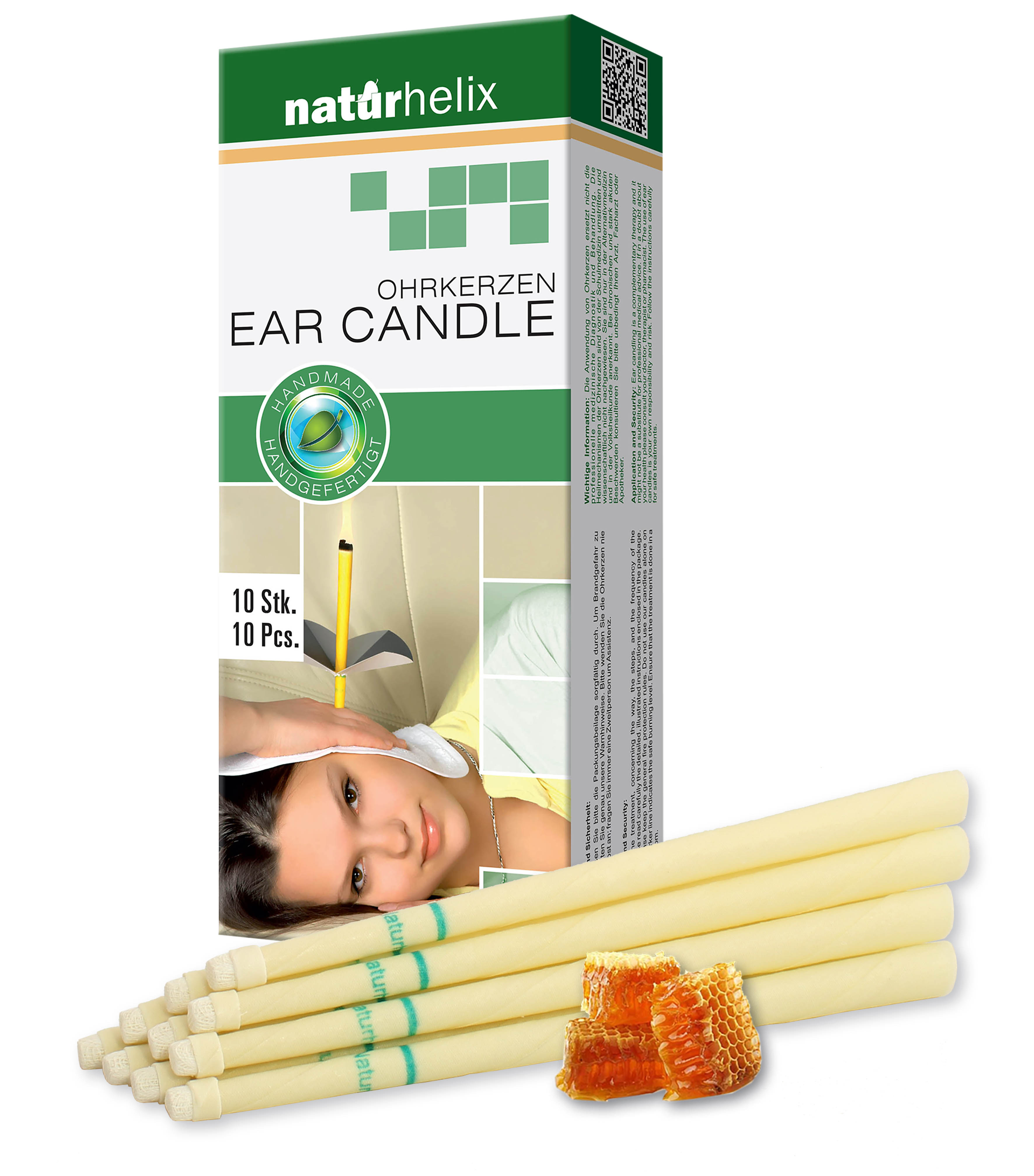 Naturhelix Ohrkerzen Natur 10 Stück/Packung Naturhelix Ohrkerzen Natur 10 Stück/Packung