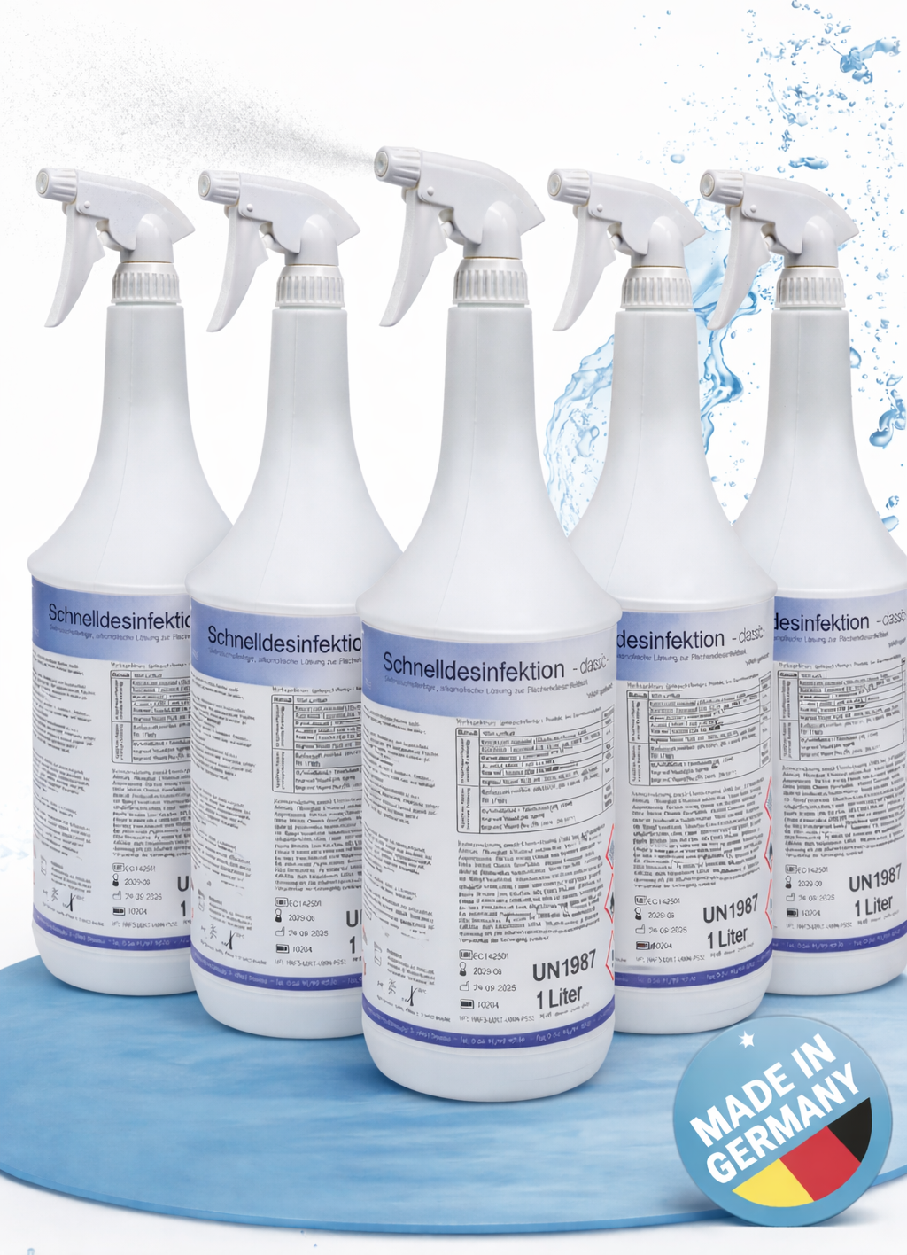 KK Schnelldesinfektion in praktischer Sprühflasche 5 x 1 Liter 3 Duftsorten