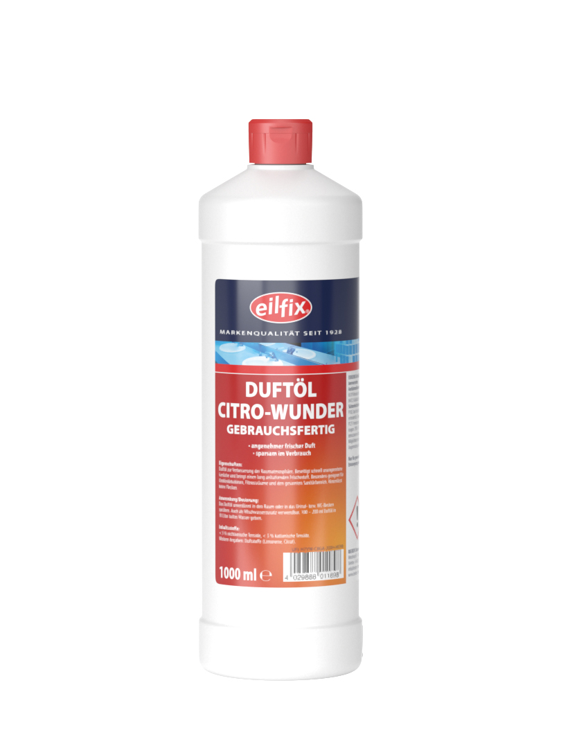 Eilfix® Duftöl Citro-Wunder | Gebrauchsfertig | 1 Liter Flasche Eilfix® Duftöl Citro-Wunder | Gebrauchsfertig | 1 Liter Flasche