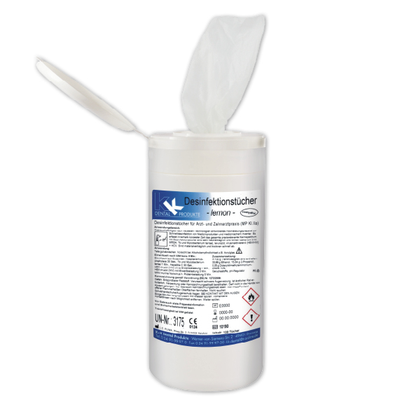 KK Desinfektionstücher mit Dose 120 Tücher 205x137 mm Duft Lemon KK Desinfektionstücher mit Dose 120 Tücher 205x137 mm Duft Lemon