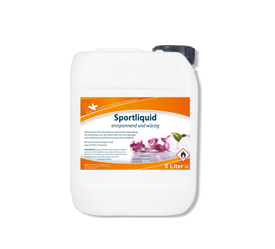KK Sport-Liquid 70 Vol.% Einreibung 5 Liter Kanister KK Sport-Liquid 70 Vol.% Einreibung 5 Liter Kanister