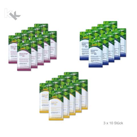 Aromatücher Set | 3 verschiedene Sorten à 10 Stück | Erfrischungstücher mit Bachblüten Aromatücher Set | 3 verschiedene Sorten à 10 Stück | Erfrischungstücher mit Bachblüten