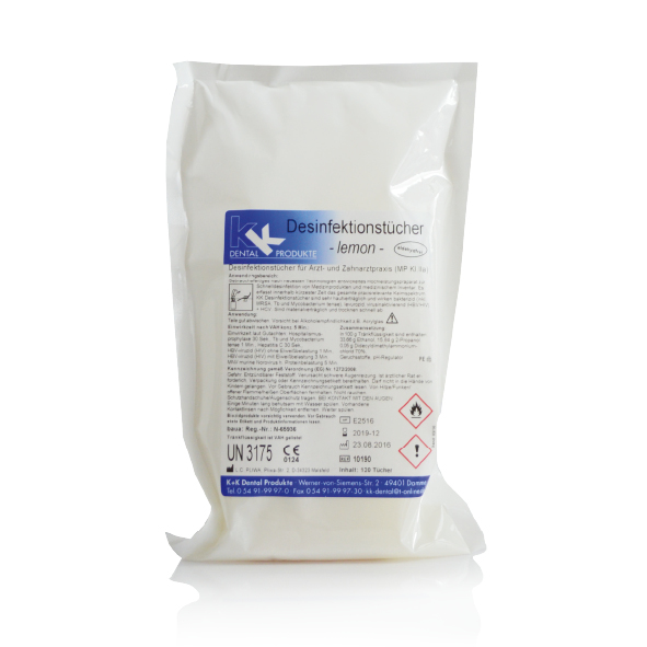 KK DESINFEKTIONSTÜCHER  Nfbeutel 120 St. Duft Lemon.