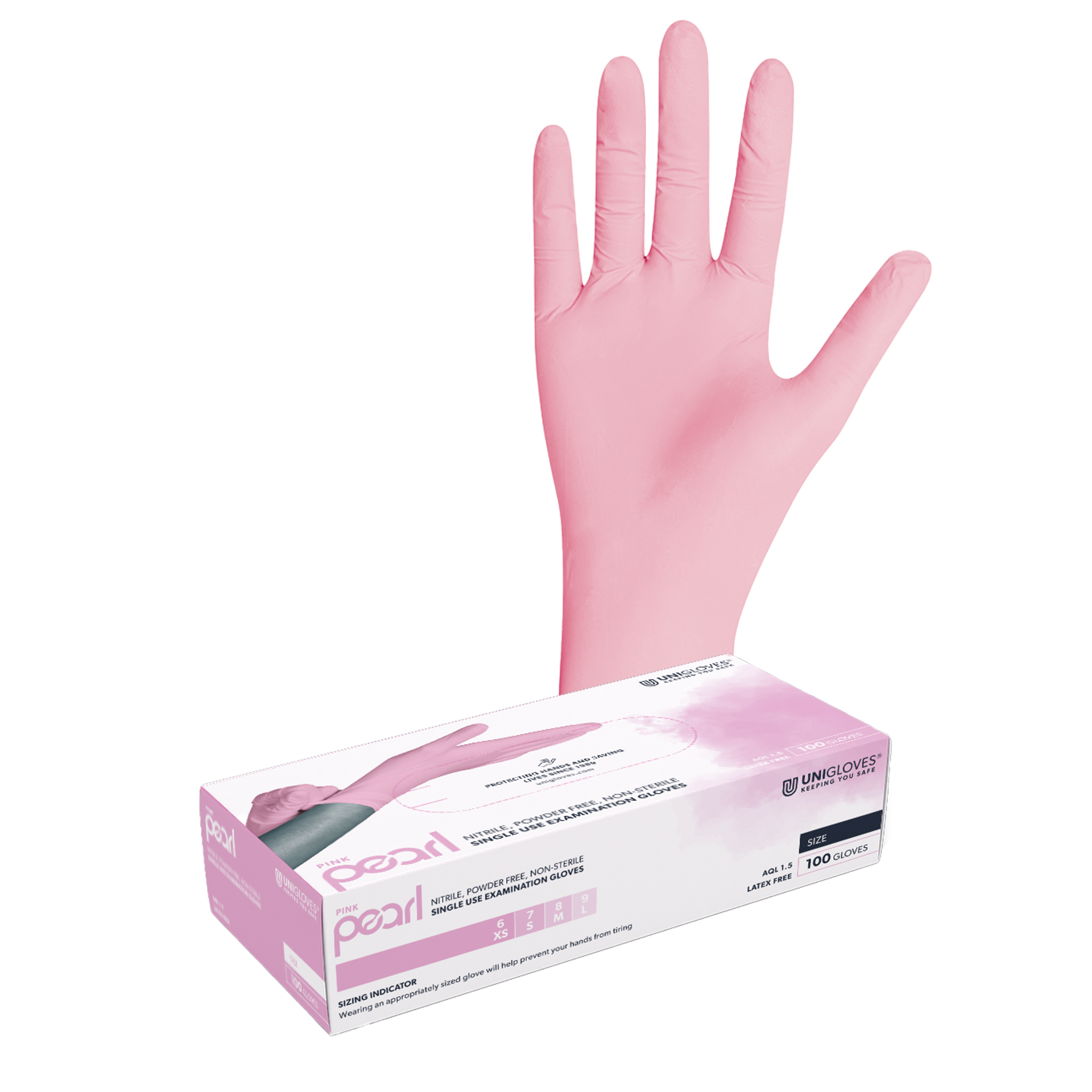 Unigloves PINK PEARL Nitrilhandschuhe 6-7 small 100 Stück/Box