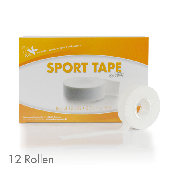 KK Sporttape 2,0 cm | Fingertape | Weiß | 10 m Rolle