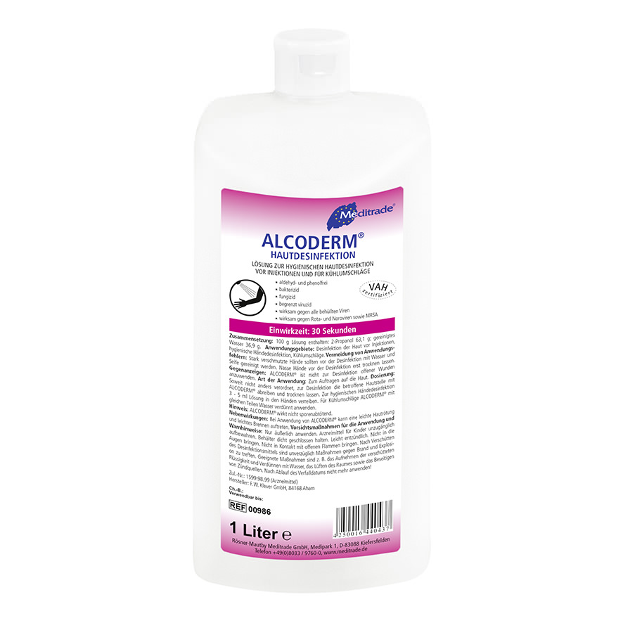 Meditrade ALCODERM Hautdesinfektion 1 Liter Flasche