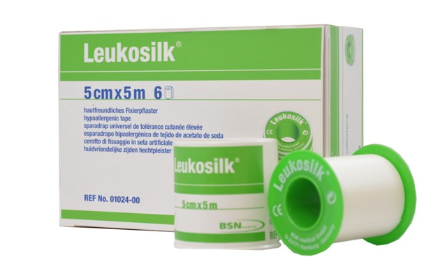 Leukosilk® | Fixierpflaster | Weiß | 5 cm x 5 m Rolle