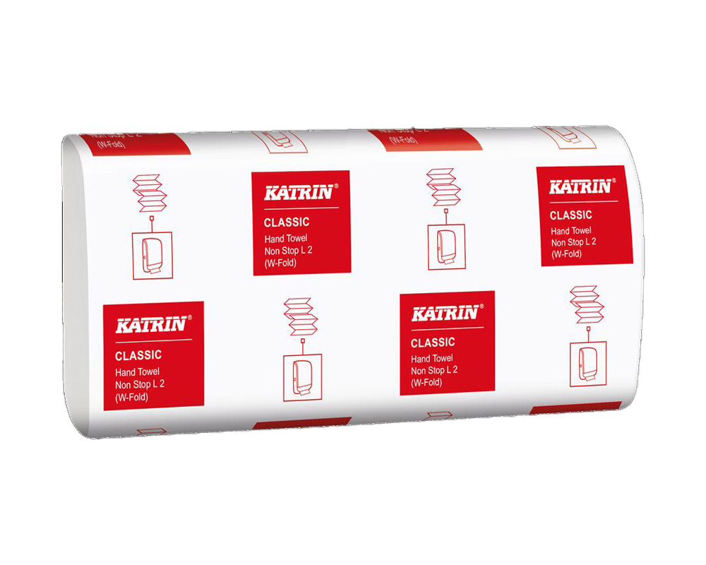 KATRIN Classic | Non-Stop L2 | Falthandtücher | Weiß | 3000 Stück/Karton KATRIN Classic | Non-Stop L2 | Falthandtücher | Weiß | 3000 Stück/Karton