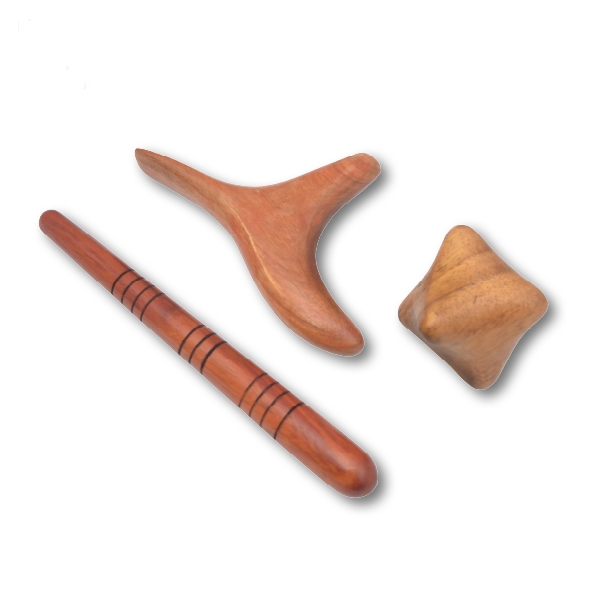 Massage-Hilfsmittel Set 3-teilig | Aus Hartholz Massage-Hilfsmittel Set 3-teilig | Aus Hartholz