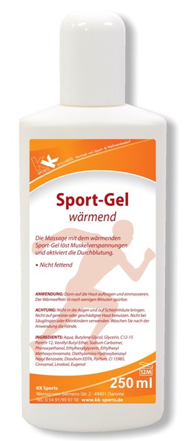 KK Sport-Gel wärmend 250 ml Flasche KK Sport-Gel wärmend 250 ml Flasche