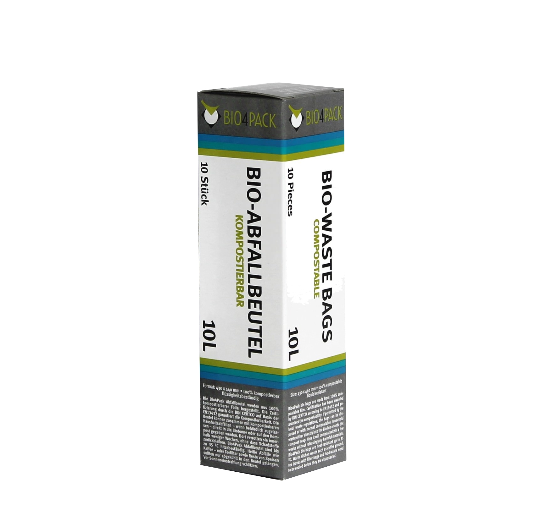 Bio Abfallbeutel | 10 Liter | 430 x 440 mm | 15 mm | 10 Stück/Faltschachtel Bio Abfallbeutel | 10 Liter | 430 x 440 mm | 15 mm | 10 Stück/Faltschachtel