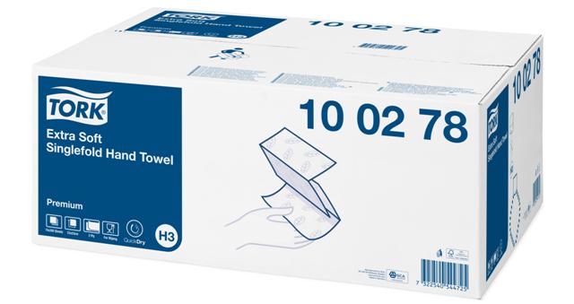 Tork Premium Falthandtücher | 2 lagig | Weiß | 23 x 23 cm | 3000 Tücher/Karton