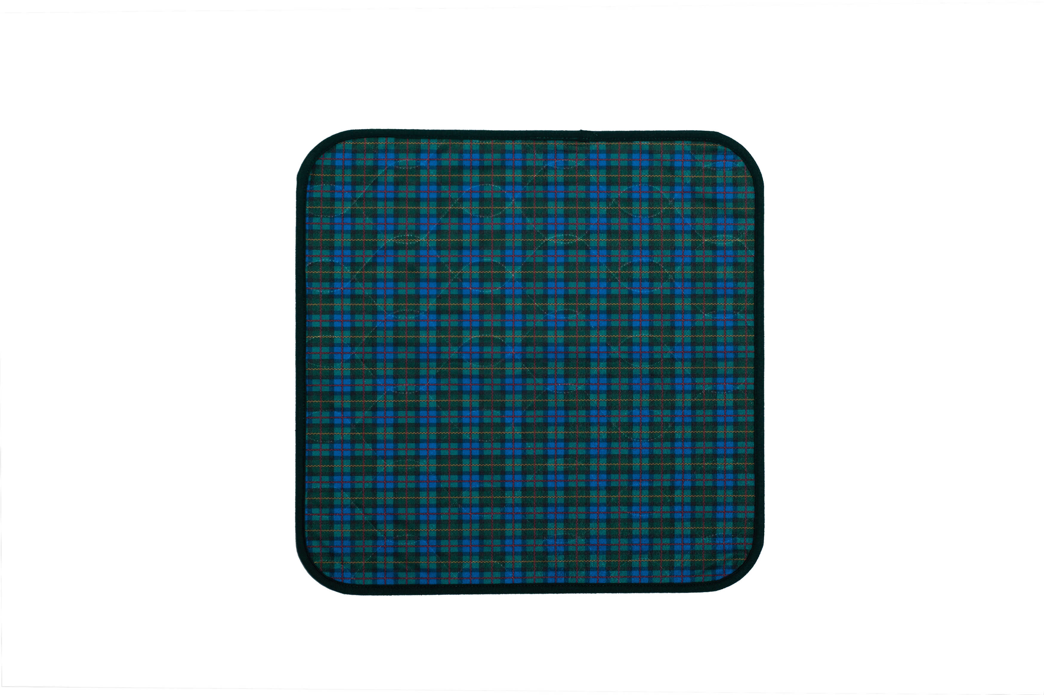 Suprima | Sitzauflage | Karo blau-grün | Ohne Bänder |  45 x 45 cm | 3700 Suprima | Sitzauflage | Karo blau-grün | Ohne Bänder |  45 x 45 cm | 3700