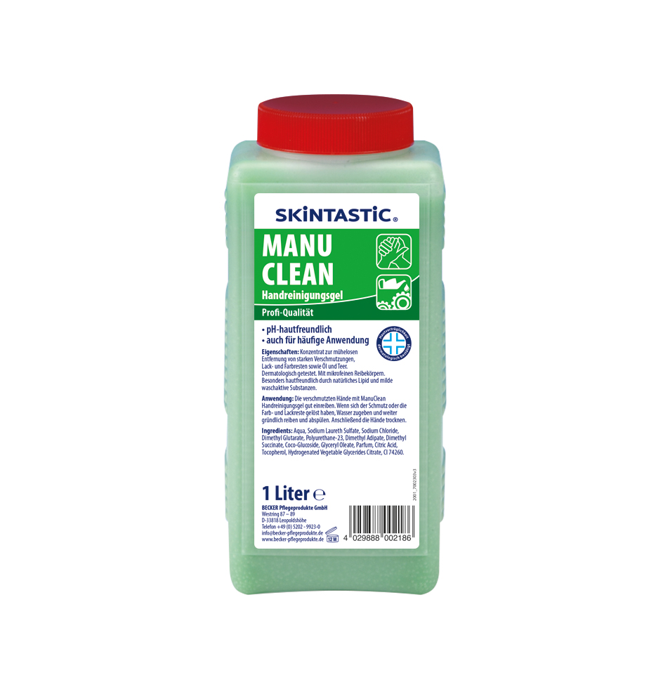 Manu Clean® Handreinigungsgel | 1 Liter Flasche Manu Clean® Handreinigungsgel | 1 Liter Flasche