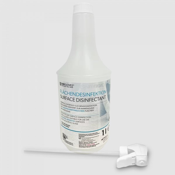 Unigloves Flächendesinfektion | Alkoholfrei | 1 Liter Sprühflasche