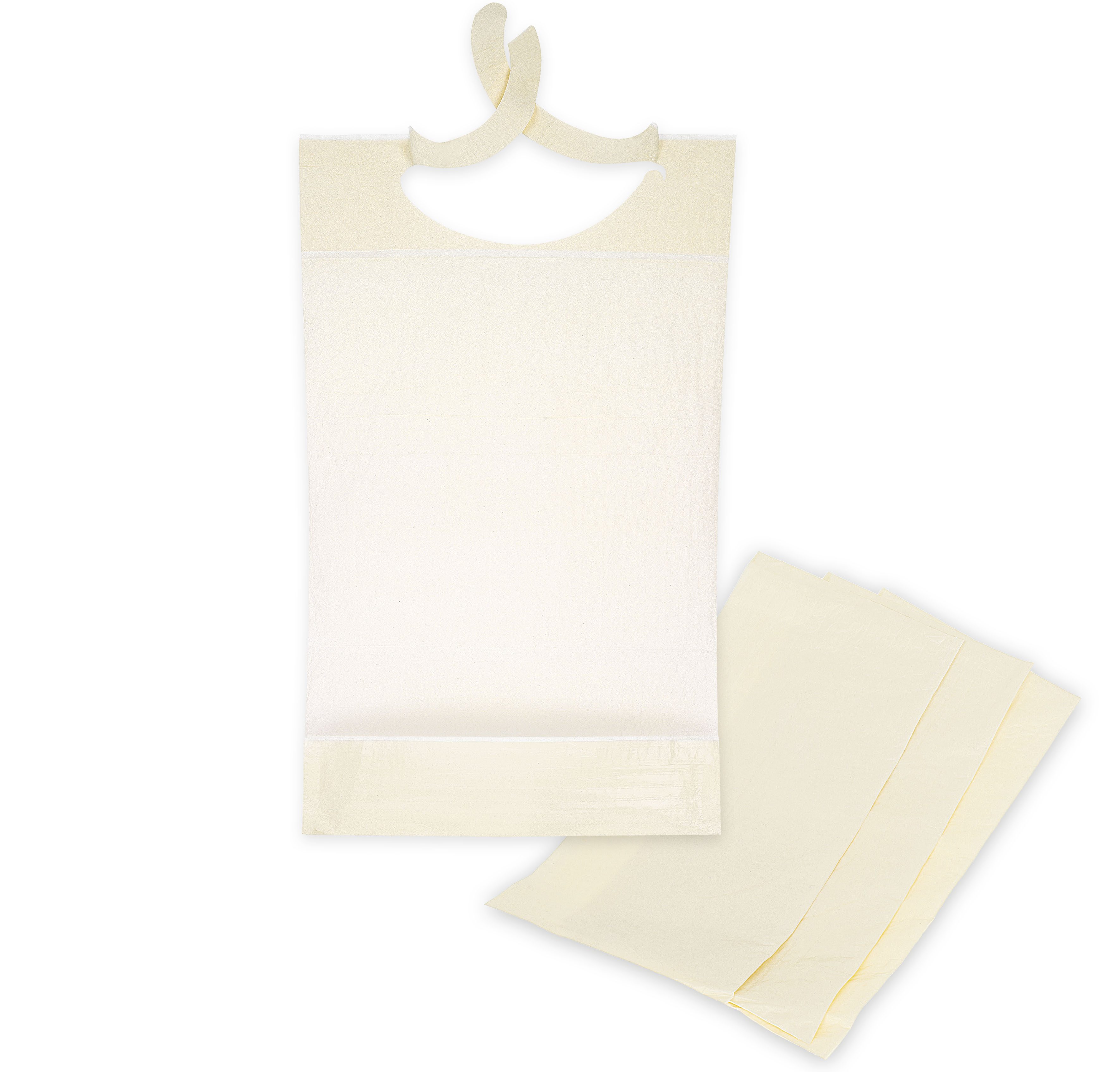 Schutzserviette | 36 x 68 cm | Mit Auffangtasche | 100 Stück/Packung Schutzserviette | 36 x 68 cm | Mit Auffangtasche | 100 Stück/Packung