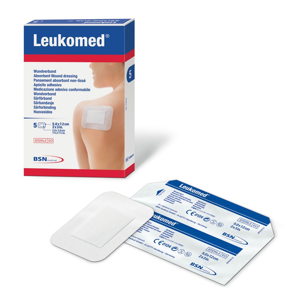 Leukomed® | Wundverband | Sterile Pflaster | 7,2 x 5 cm | 50 Stück/Packung