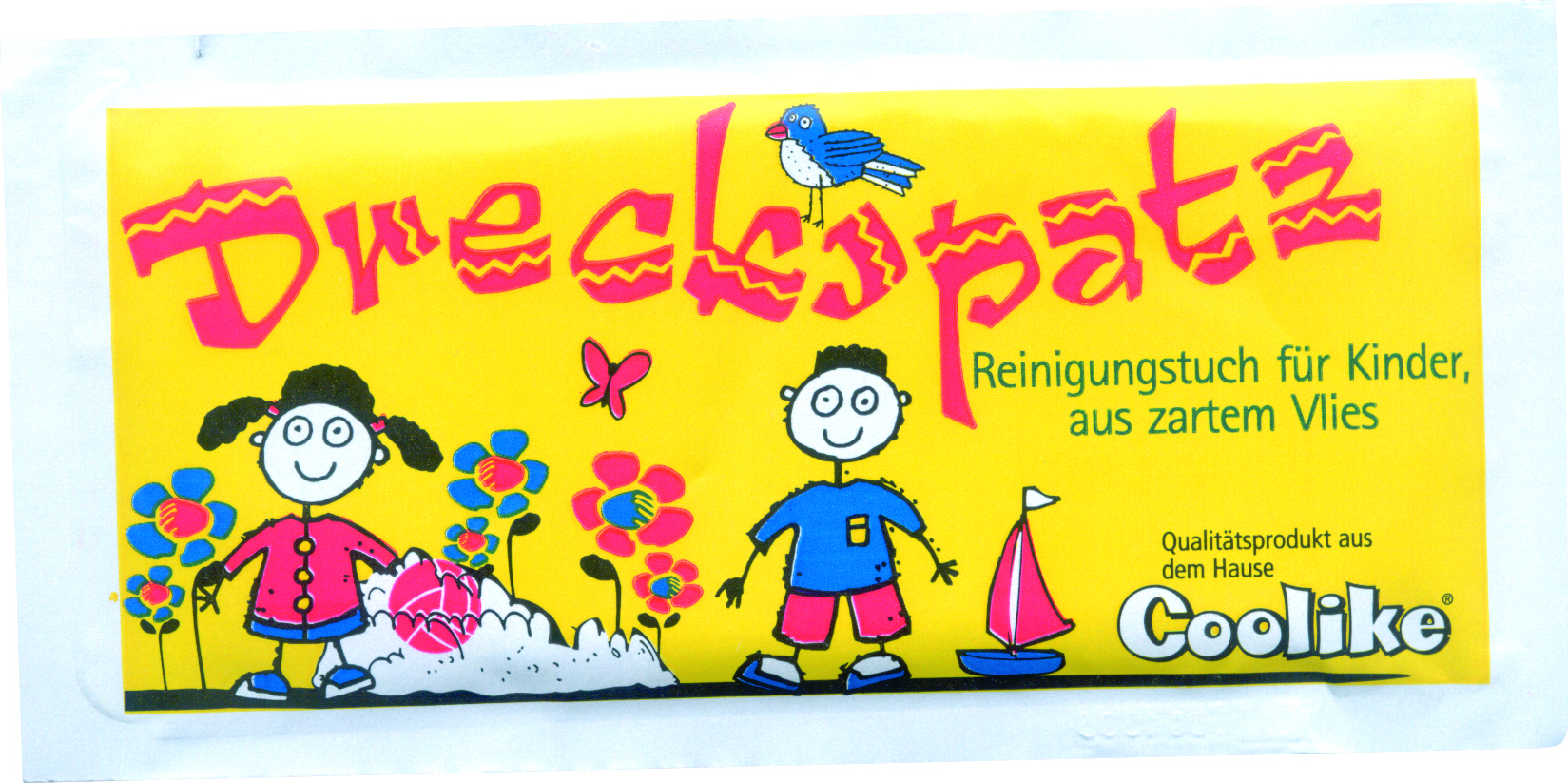 Erfrischungstuch Dreckspatz aus Vlies Erfrischungstuch Dreckspatz aus Vlies
