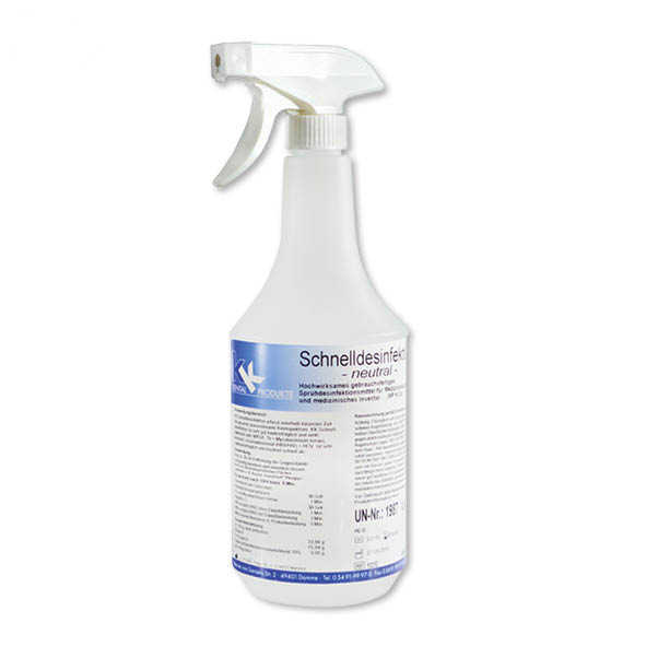 KK Schnelldesinfektion 1 Liter Sprühflasche vers. Düfte inkl. Sprühkopf KK Schnelldesinfektion 1 Liter Sprühflasche vers. Düfte inkl. Sprühkopf