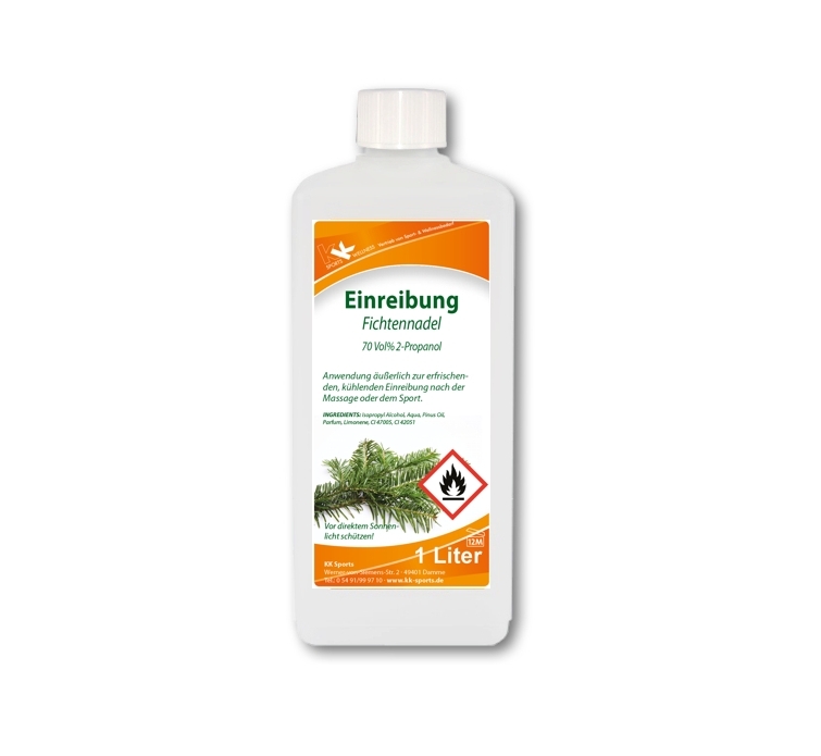 KK Einreibung Fichtennadel  (70 Vol.%) 1 Liter Flasche KK Einreibung Fichtennadel  (70 Vol.%) 1 Liter Flasche
