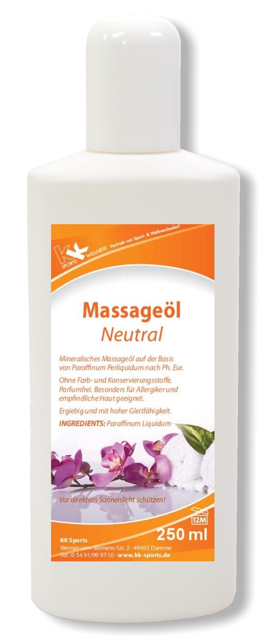 KK Massageöl Neutral 250 ml Flasche